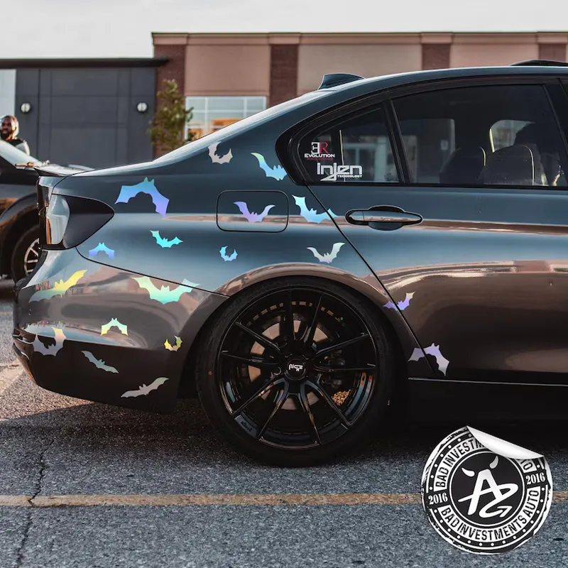 Bat Car Decals (Chrome)