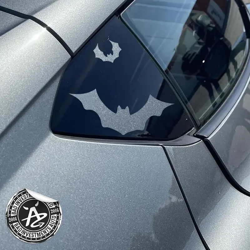 Bat Car Decals (Silver)