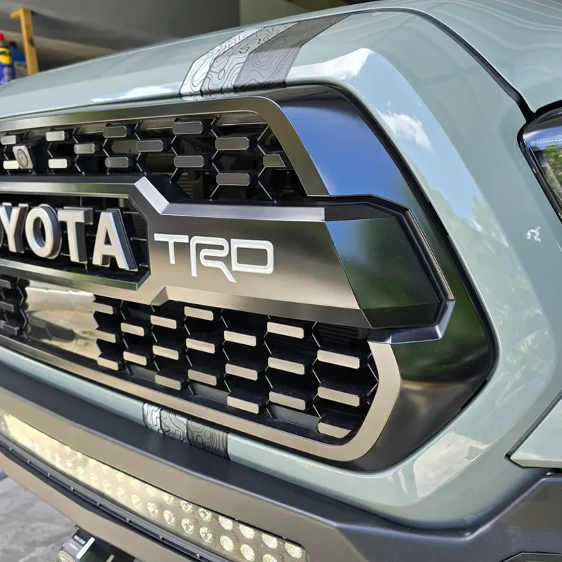 Topographic Stripes Tacoma Upper/Lower Grill Sticker (Grey)