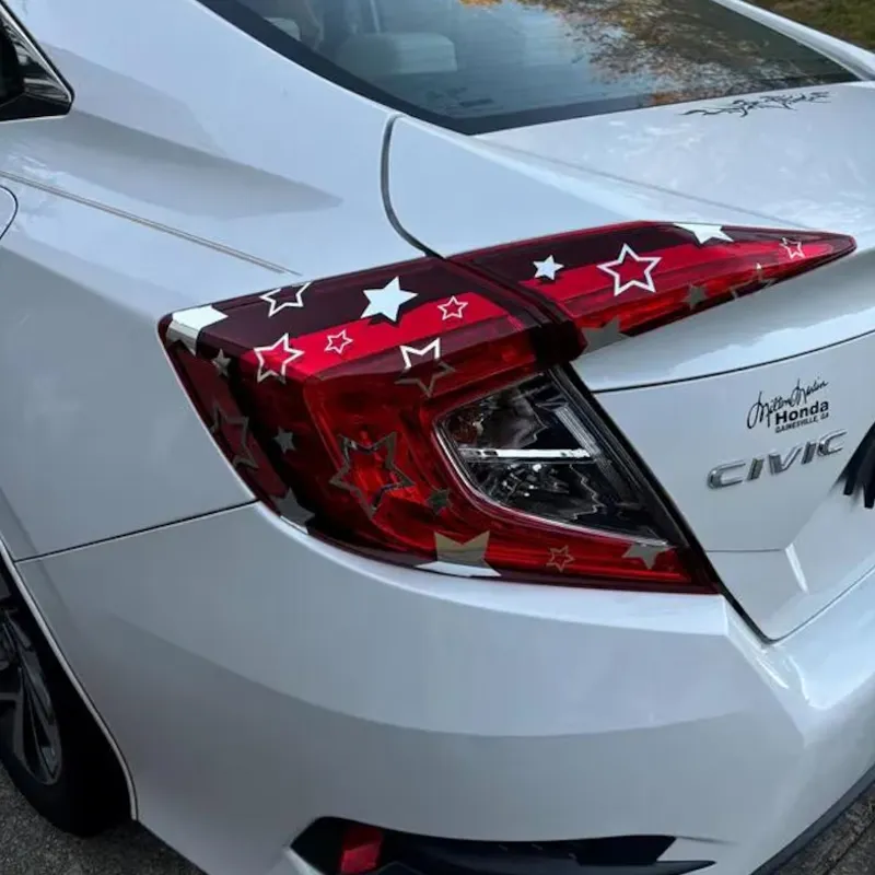 Holographic Star Car Decal 50 Pack (White)