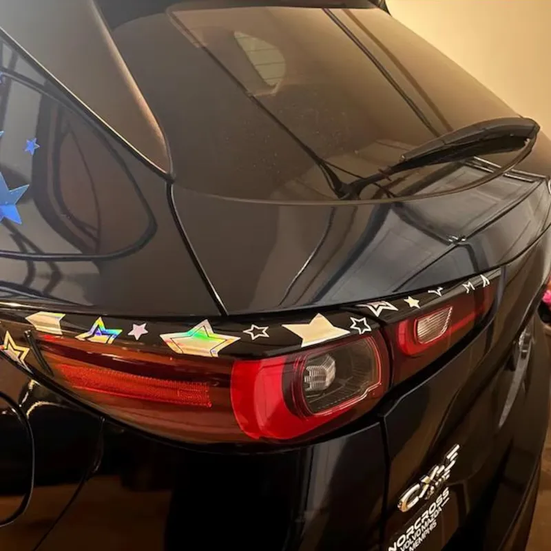 Holographic Star Car Decal 50 Pack (Chrome)