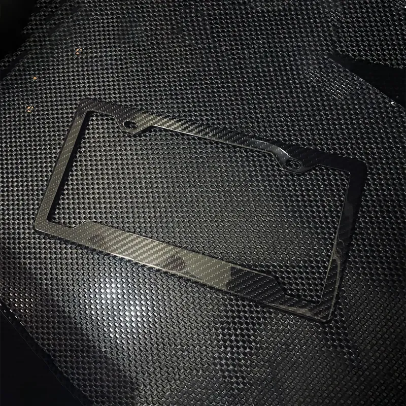 Real Carbon Fiber License Plate Frame