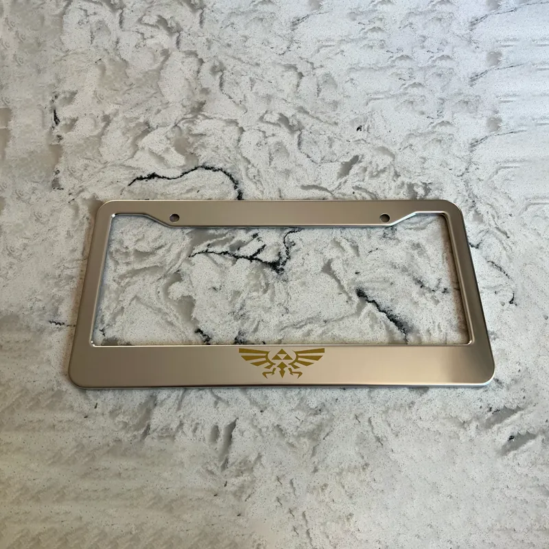 Zelda Hyrule Chrome Stainless Steel License Frame (Chrome)