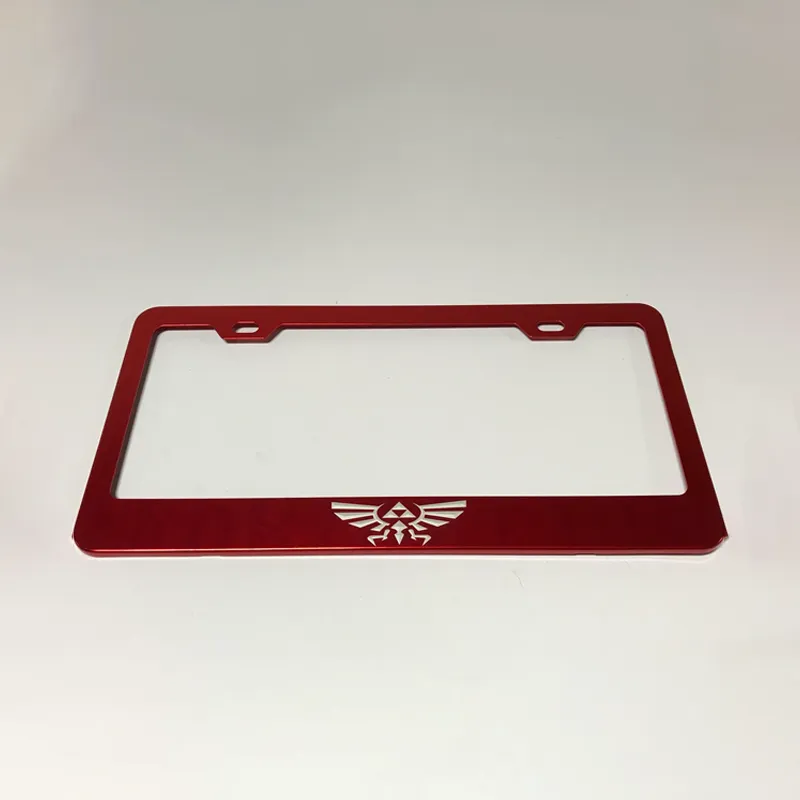 Zelda Hyrule Chrome Stainless Steel License Frame (Red)