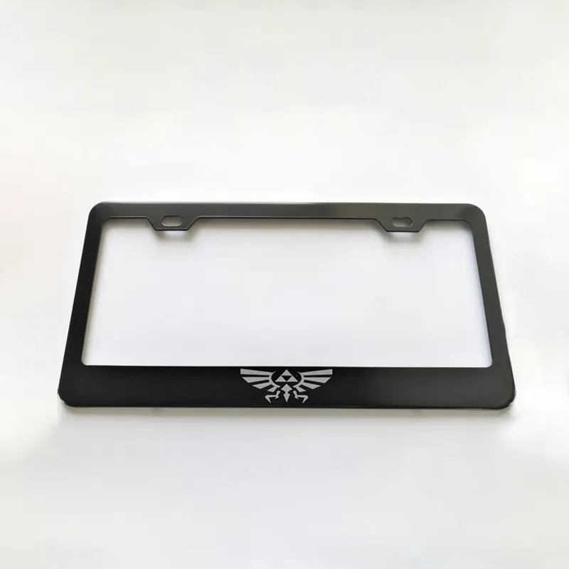 Zelda Hyrule Chrome Stainless Steel License Frame (Black)