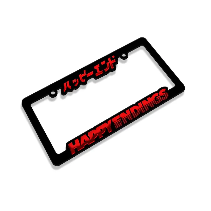 Happy Endings License Plate Frame