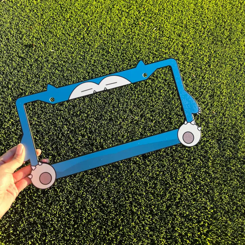 Snorlax Tattoo License Plate Frame