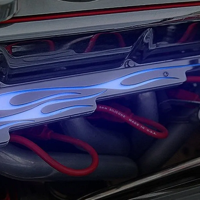 ACC Blue Illuminated Hot Rod Wire Looms with Flames