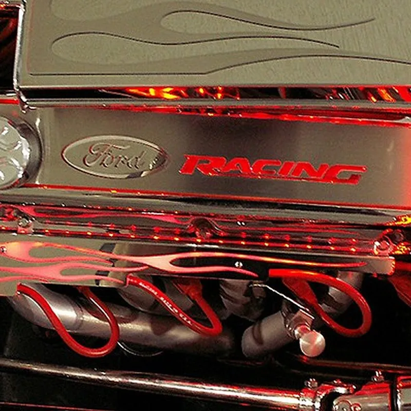 ACC Red Illuminated Hot Rod Wire Looms with Flames